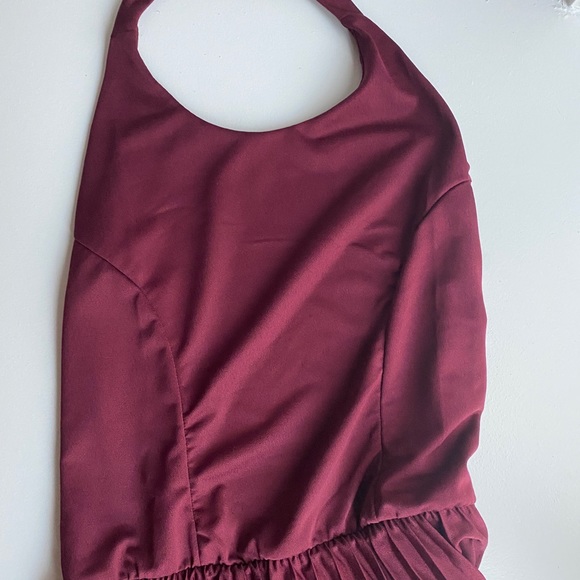 ASOS belted pleated maxi dress in red - size 10 - Picture 4 of 8